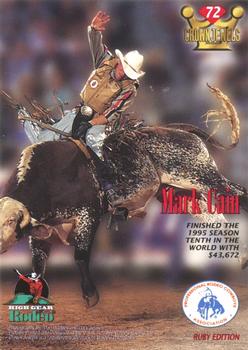 1996 High Gear Rodeo Crown Jewels #72 Mark Cain Back